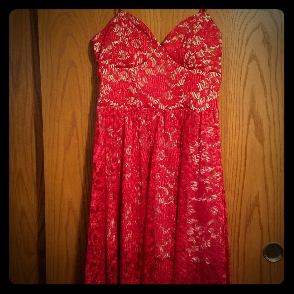 Sexy Red Lace Dress - Picture 1 of 4